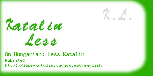 katalin less business card